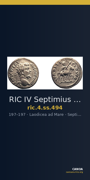 RIC IV Septimius Severus 494 — CANOA