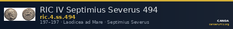RIC IV Septimius Severus 494 — CANOA