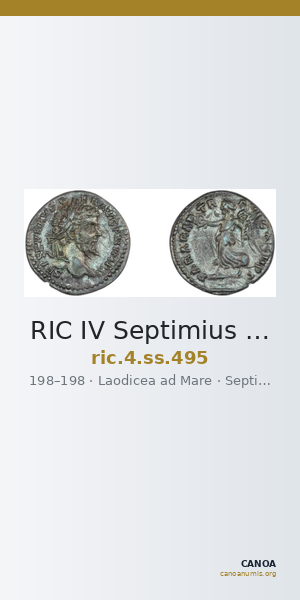 RIC IV Septimius Severus 495 — CANOA
