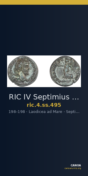 RIC IV Septimius Severus 495 — CANOA