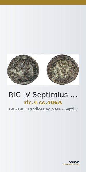 RIC IV Septimius Severus 496A — CANOA