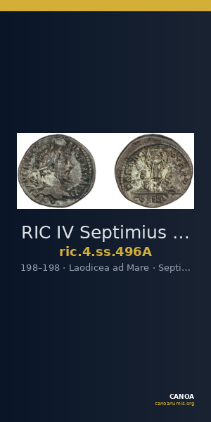 RIC IV Septimius Severus 496A — CANOA