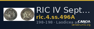 RIC IV Septimius Severus 496A — CANOA