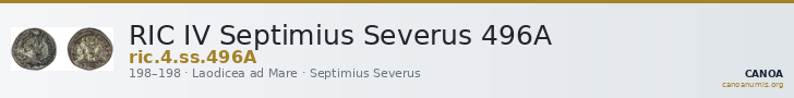 RIC IV Septimius Severus 496A — CANOA