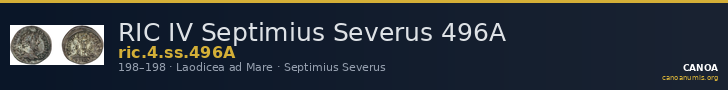 RIC IV Septimius Severus 496A — CANOA