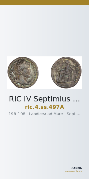 RIC IV Septimius Severus 497A — CANOA