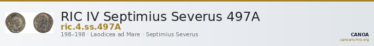 RIC IV Septimius Severus 497A — CANOA
