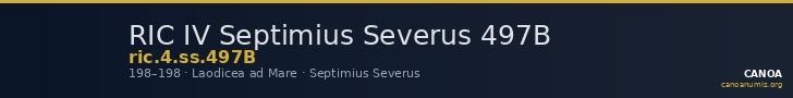RIC IV Septimius Severus 497B — CANOA