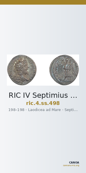 RIC IV Septimius Severus 498 — CANOA