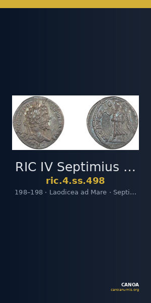 RIC IV Septimius Severus 498 — CANOA