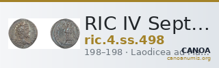 RIC IV Septimius Severus 498 — CANOA