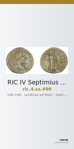 RIC IV Septimius Severus 499 — CANOA