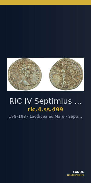 RIC IV Septimius Severus 499 — CANOA