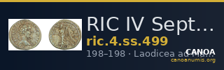 RIC IV Septimius Severus 499 — CANOA