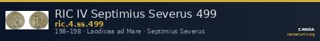 RIC IV Septimius Severus 499 — CANOA