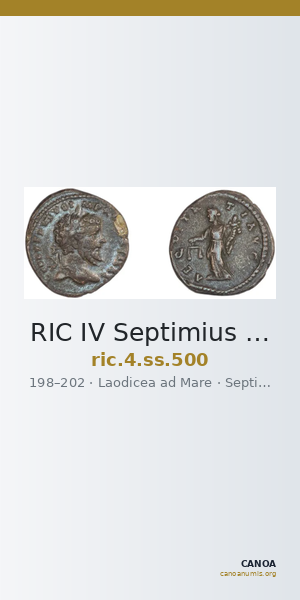RIC IV Septimius Severus 500 — CANOA