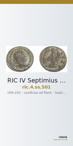 RIC IV Septimius Severus 501 — CANOA