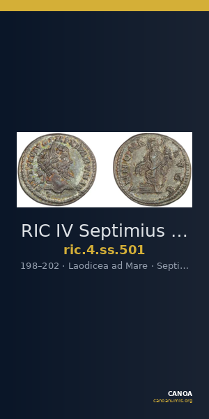 RIC IV Septimius Severus 501 — CANOA