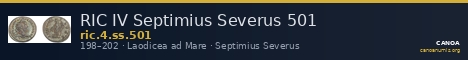 RIC IV Septimius Severus 501 — CANOA