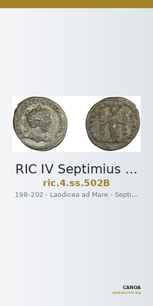 RIC IV Septimius Severus 502B — CANOA