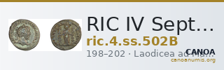 RIC IV Septimius Severus 502B — CANOA