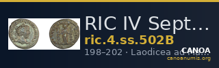 RIC IV Septimius Severus 502B — CANOA