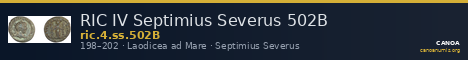 RIC IV Septimius Severus 502B — CANOA