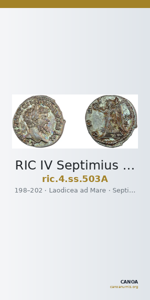 RIC IV Septimius Severus 503A — CANOA