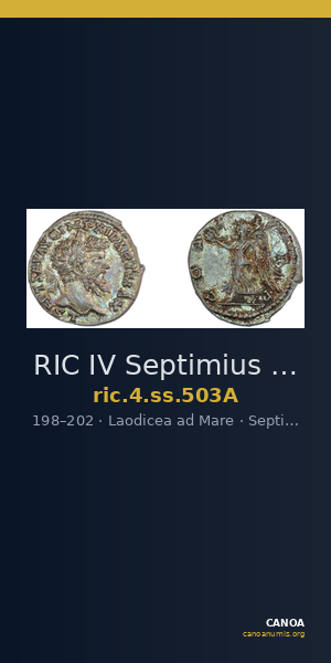 RIC IV Septimius Severus 503A — CANOA