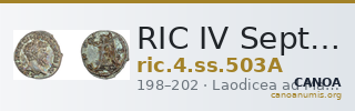 RIC IV Septimius Severus 503A — CANOA
