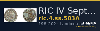 RIC IV Septimius Severus 503A — CANOA