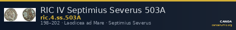 RIC IV Septimius Severus 503A — CANOA