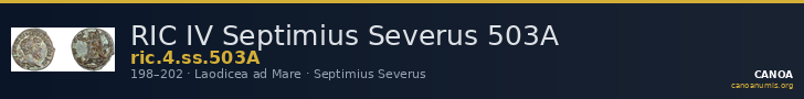 RIC IV Septimius Severus 503A — CANOA