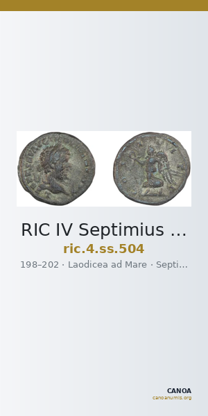 RIC IV Septimius Severus 504 — CANOA