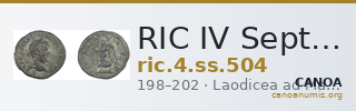 RIC IV Septimius Severus 504 — CANOA
