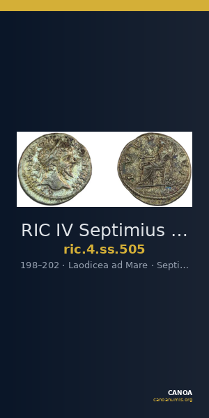 RIC IV Septimius Severus 505 — CANOA