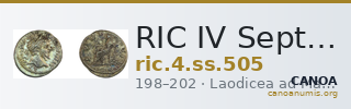 RIC IV Septimius Severus 505 — CANOA