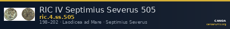 RIC IV Septimius Severus 505 — CANOA