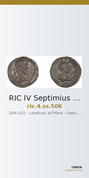 RIC IV Septimius Severus 506 — CANOA