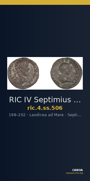 RIC IV Septimius Severus 506 — CANOA
