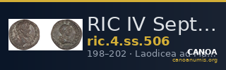 RIC IV Septimius Severus 506 — CANOA