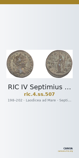 RIC IV Septimius Severus 507 — CANOA