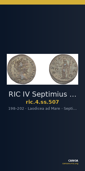 RIC IV Septimius Severus 507 — CANOA