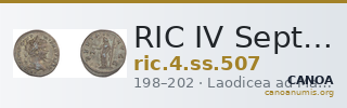 RIC IV Septimius Severus 507 — CANOA