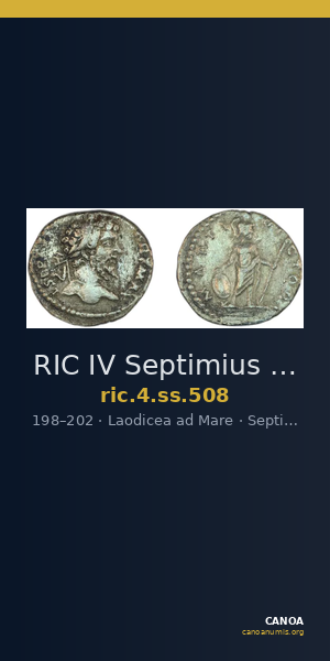 RIC IV Septimius Severus 508 — CANOA
