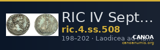 RIC IV Septimius Severus 508 — CANOA