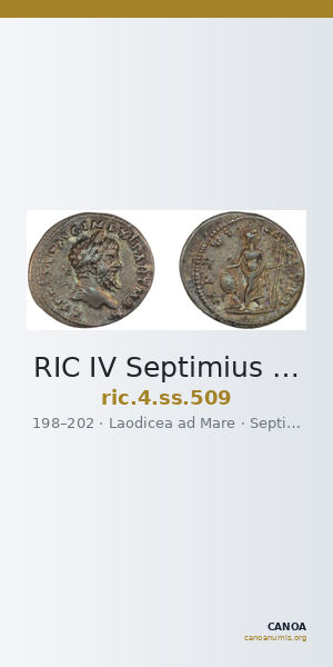 RIC IV Septimius Severus 509 — CANOA