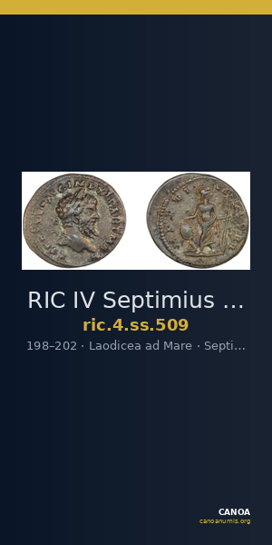 RIC IV Septimius Severus 509 — CANOA