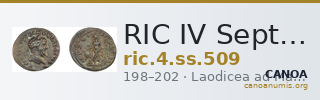 RIC IV Septimius Severus 509 — CANOA