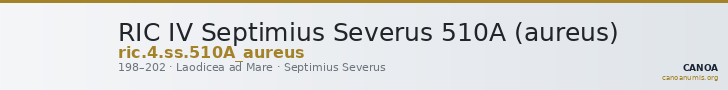 RIC IV Septimius Severus 510A (aureus) — CANOA